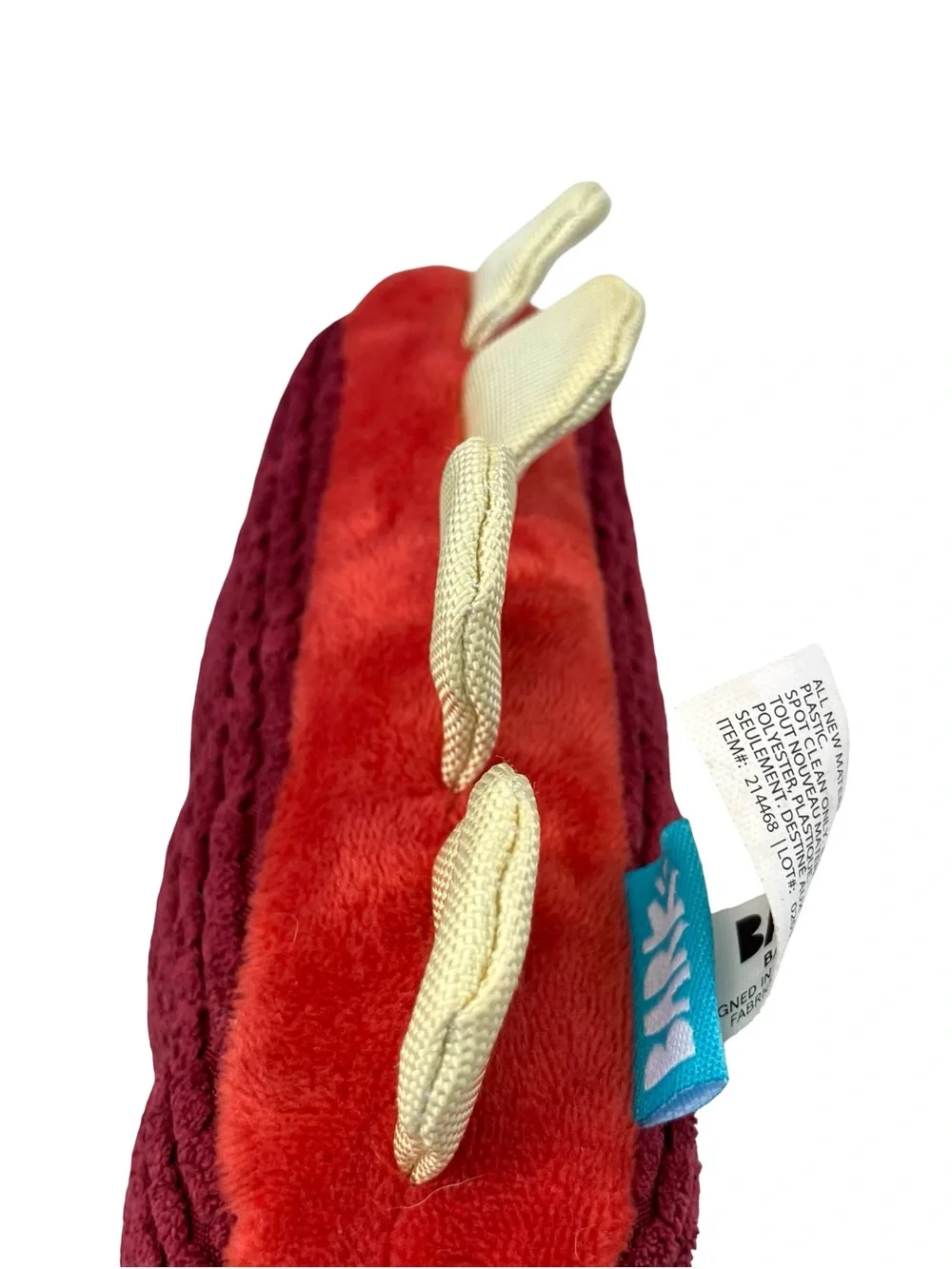 Bark Box Spare Ribs Dog Toy Plush Pibble Dribbles Double Bib Ribbles M/L Steak S